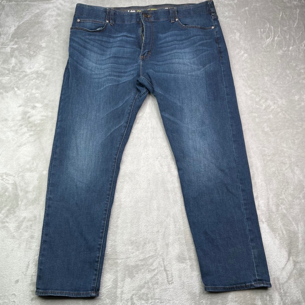 Lee Extreme‎ Motion MVP Jeans Mens 42x30 Blue Dark Wash Slim Fit Tapered Leg